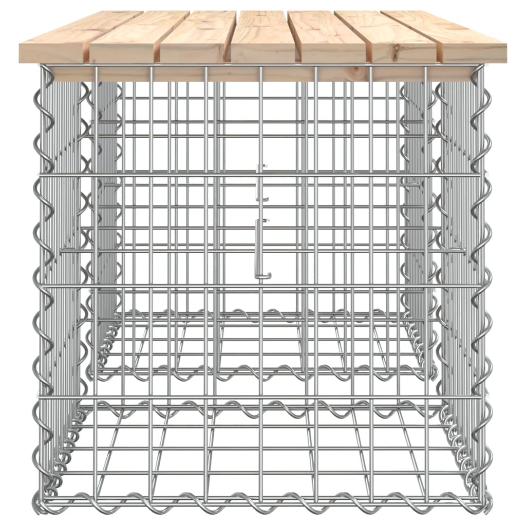 Hagebenk gabiondesign 103x44x42 cm heltre furu