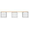 Hagebenk gabiondesign 203x44x42 cm heltre furu