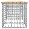 Hagebenk gabiondesign 203x44x42 cm heltre furu