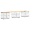 Hagebenk gabiondesign 203x44x42 cm heltre furu