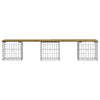 Hagebenk gabiondesign 203x44x42 cm impregnert furu