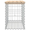 Hagebenk gabiondesign 63x31,5x42 cm heltre furu