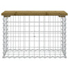 Hagebenk gabiondesign 63x31,5x42 cm impregnert furu