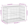 Hagebenk gabiondesign 63x31,5x42 cm impregnert furu