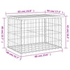Hagebenk gabiondesign 63x44x42 cm heltre douglasgran