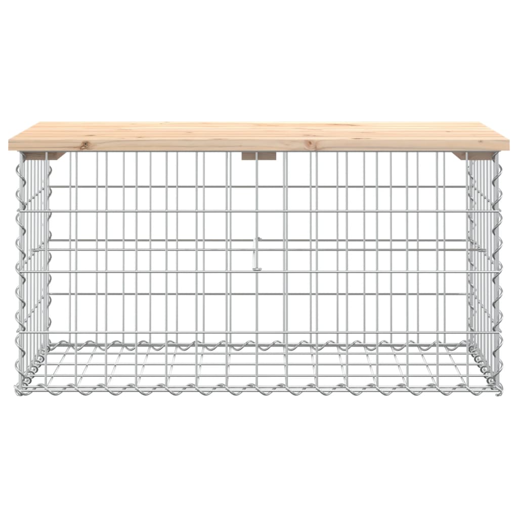 Hagebenk gabiondesign 83x44x42 cm heltre furu