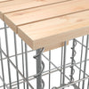 Hagebenk gabiondesign 83x44x42 cm heltre furu