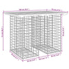 Hagebenk gabiondesign 100x70x72 cm heltre furu