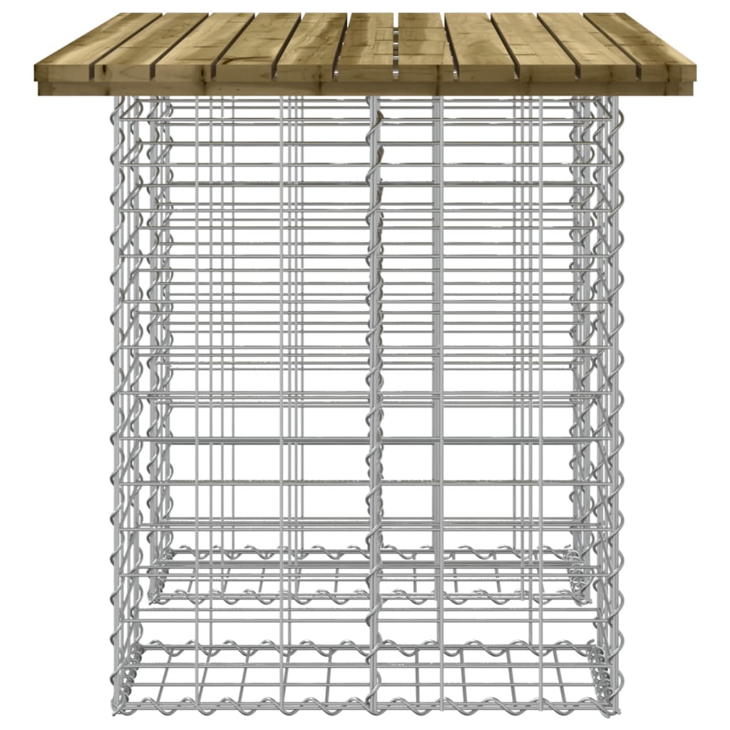 Hagebenk gabiondesign 100x70x72 cm impregnert furu