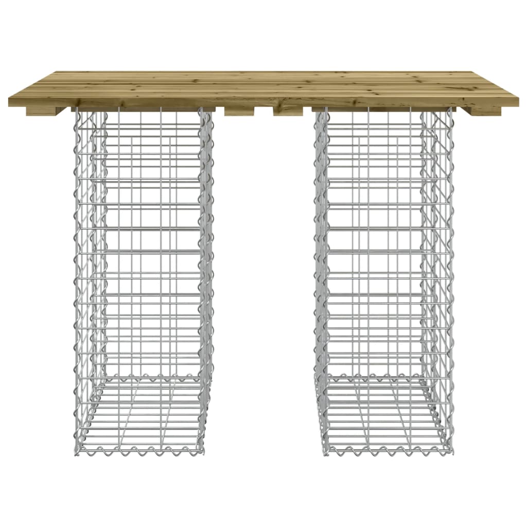 Hagebenk gabiondesign 100x70x72 cm impregnert furu