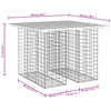 Hagebenk gabiondesign 100x102x72 cm heltre furu