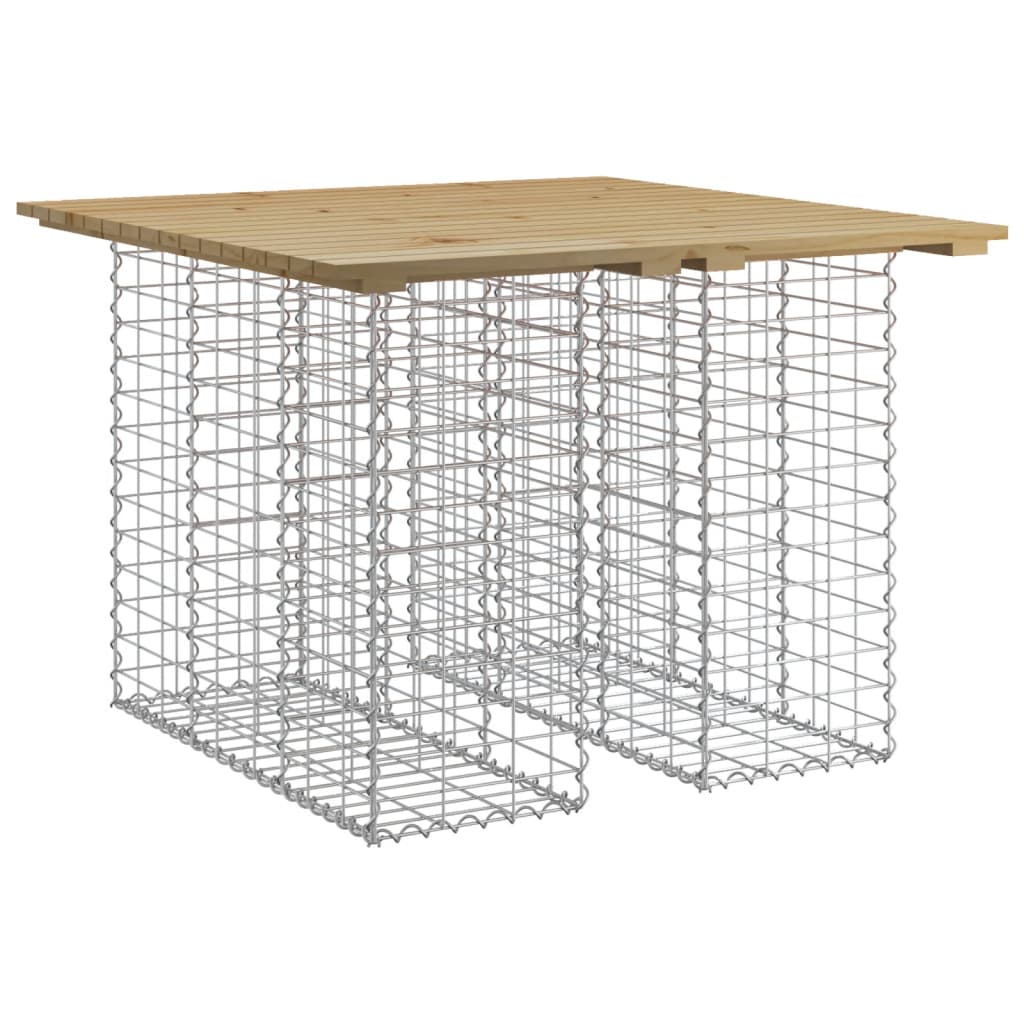 Hagebenk gabiondesign 100x102x72 cm impregnert furu