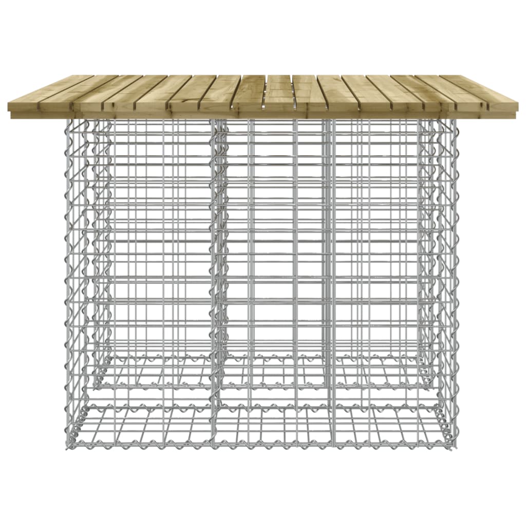 Hagebenk gabiondesign 100x102x72 cm impregnert furu