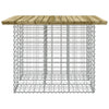 Hagebenk gabiondesign 100x102x72 cm impregnert furu