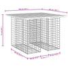 Hagebenk gabiondesign 100x102x72 cm impregnert furu