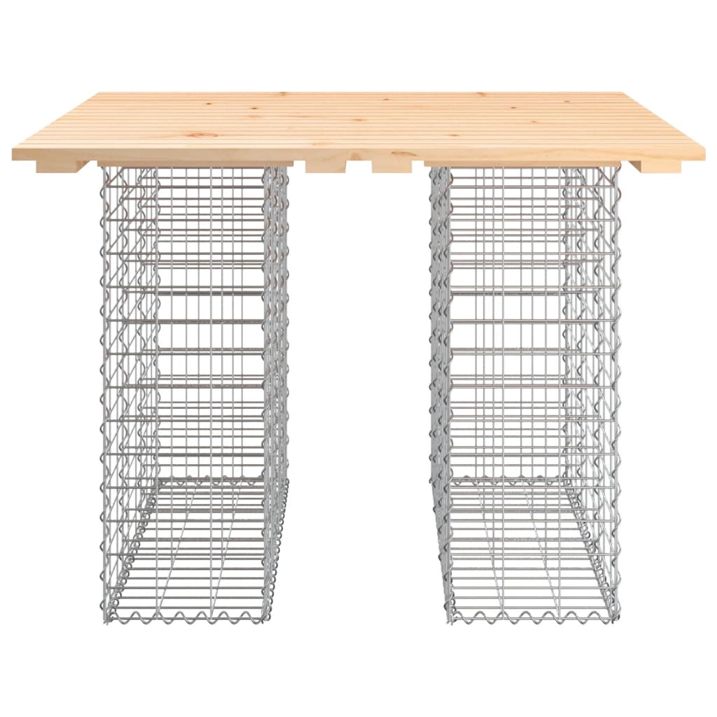 Hagebenk gabiondesign 100x102x72 cm heltre furu