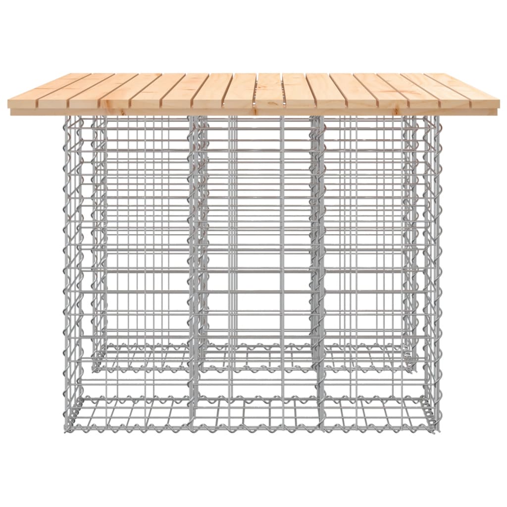 Hagebord gabiondesign 100x102x72 cm heltre furu