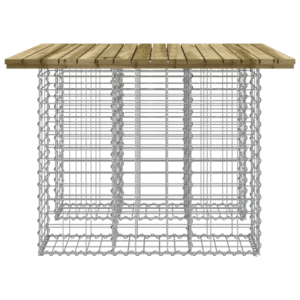 Hagebenk gabiondesign 100x102x72 cm impregnert furu