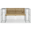 Hagebenk gabiondesign 143x71x65,5 cm impregnert furu