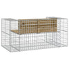 Hagebenk gabiondesign 143x71x65,5 cm impregnert furu