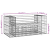 Hagebenk gabiondesign 143x71x65,5 cm impregnert furu