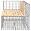 Hagebenk gabiondesign 122x71x65,5 cm heltre furu