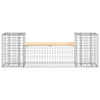 Hagebenk gabiondesign 183x41x60,5 cm heltre furu