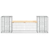 Hagebenk gabiondesign 183x41x60,5 cm heltre furu