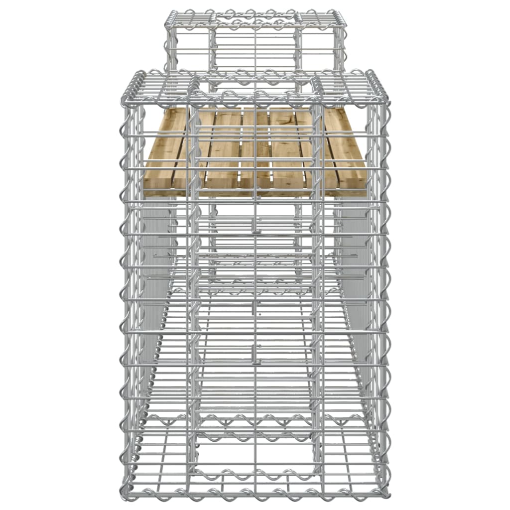 Hagebenk gabiondesign 183x41x60,5 cm impregnert furu