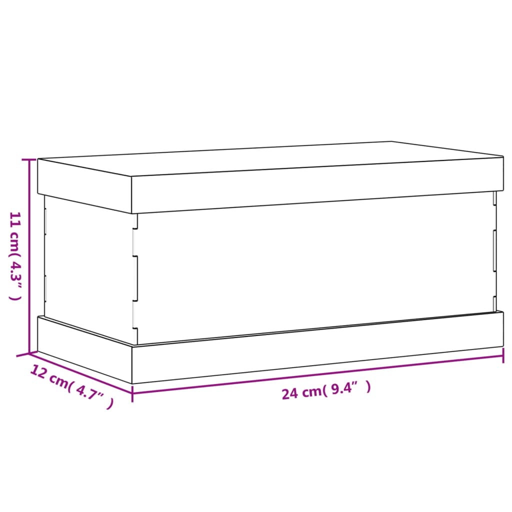 Visningsboks gjennomsiktig 24x12x11 cm akryl