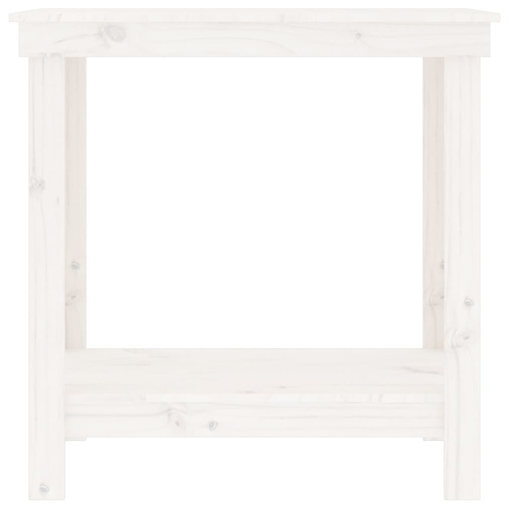 Arbeidsbenk hvit 80x50x80 cm heltre furu