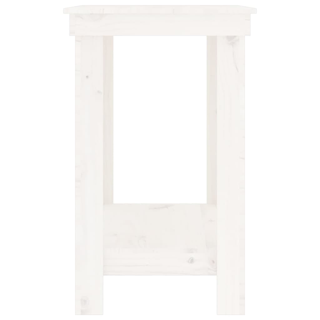 Arbeidsbenk hvit 80x50x80 cm heltre furu