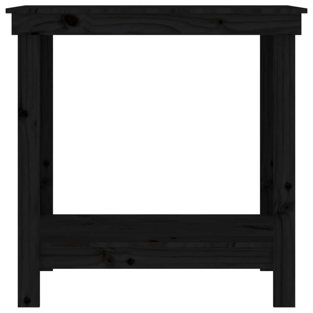 Arbeidsbenk svart 80x50x80 cm heltre furu