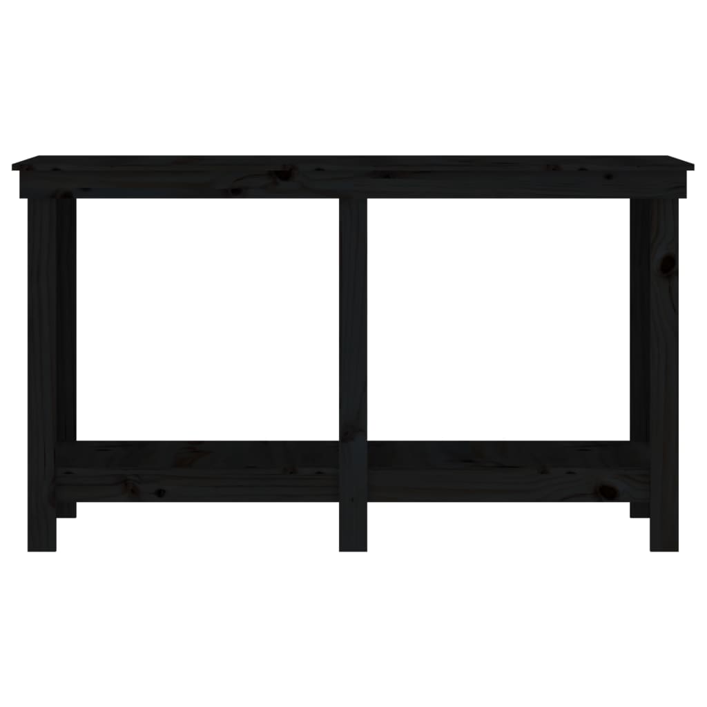 Arbeidsbenk svart 140x50x80 cm heltre furu