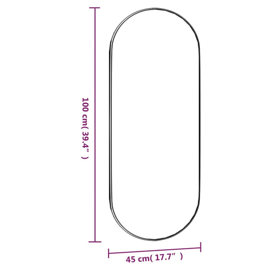 Veggspeil 45x100 cm glass oval