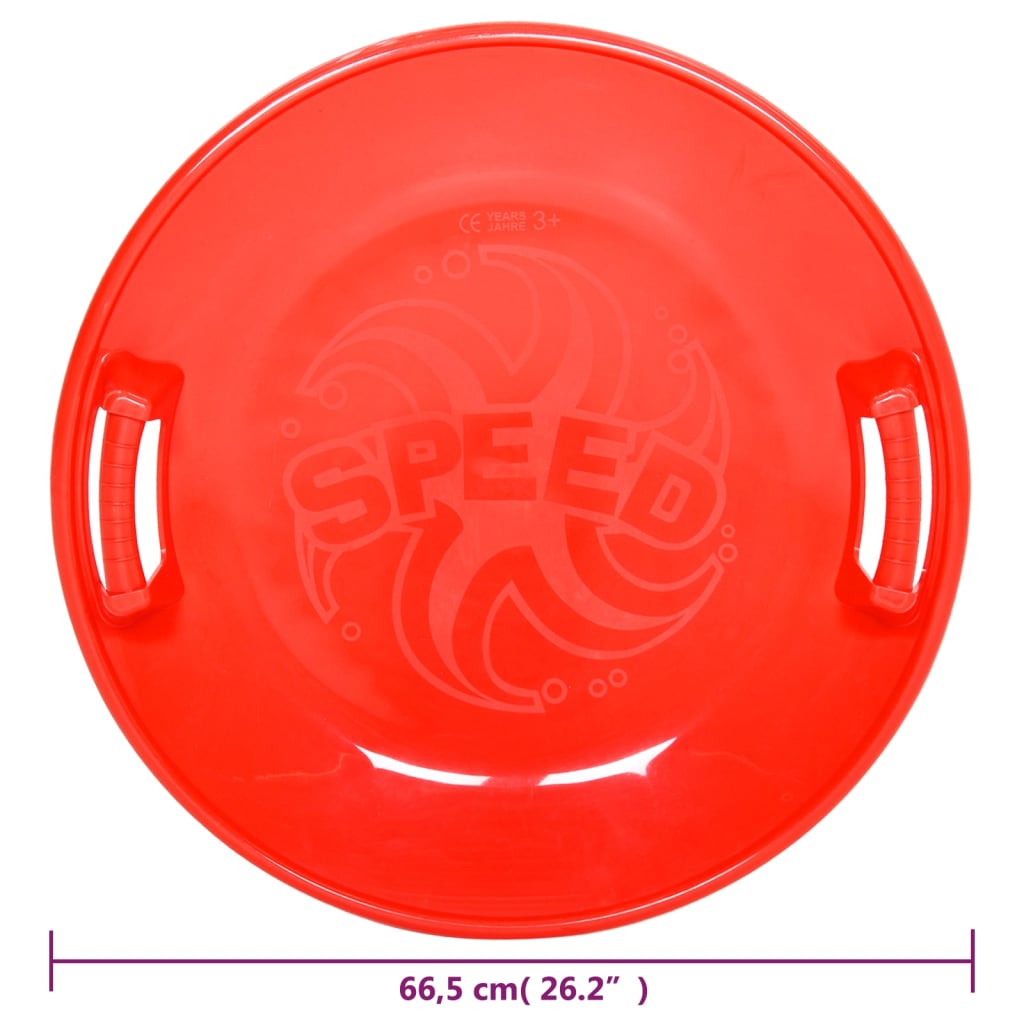 Rundt akebrett rød 66,5 cm PP