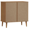Kommode MOLDE brun 80x40x80 cm heltre furu