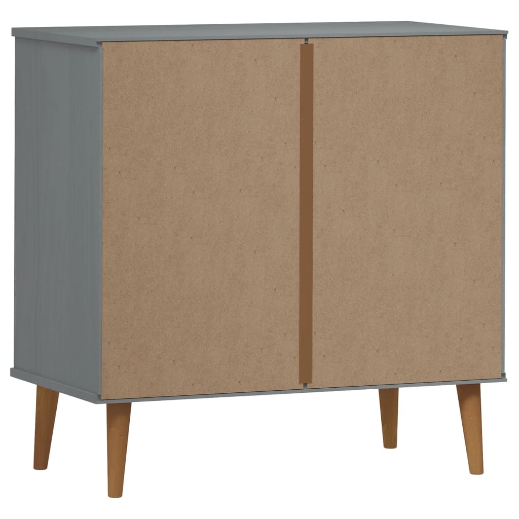 Kommode MOLDE grå 80x40x80 cm heltre furu