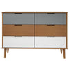Kommode MOLDE brun 113x40x80 cm heltre furu