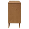 Kommode MOLDE brun 113x40x80 cm heltre furu