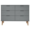 Kommode MOLDE grå 113x40x80 cm heltre furu