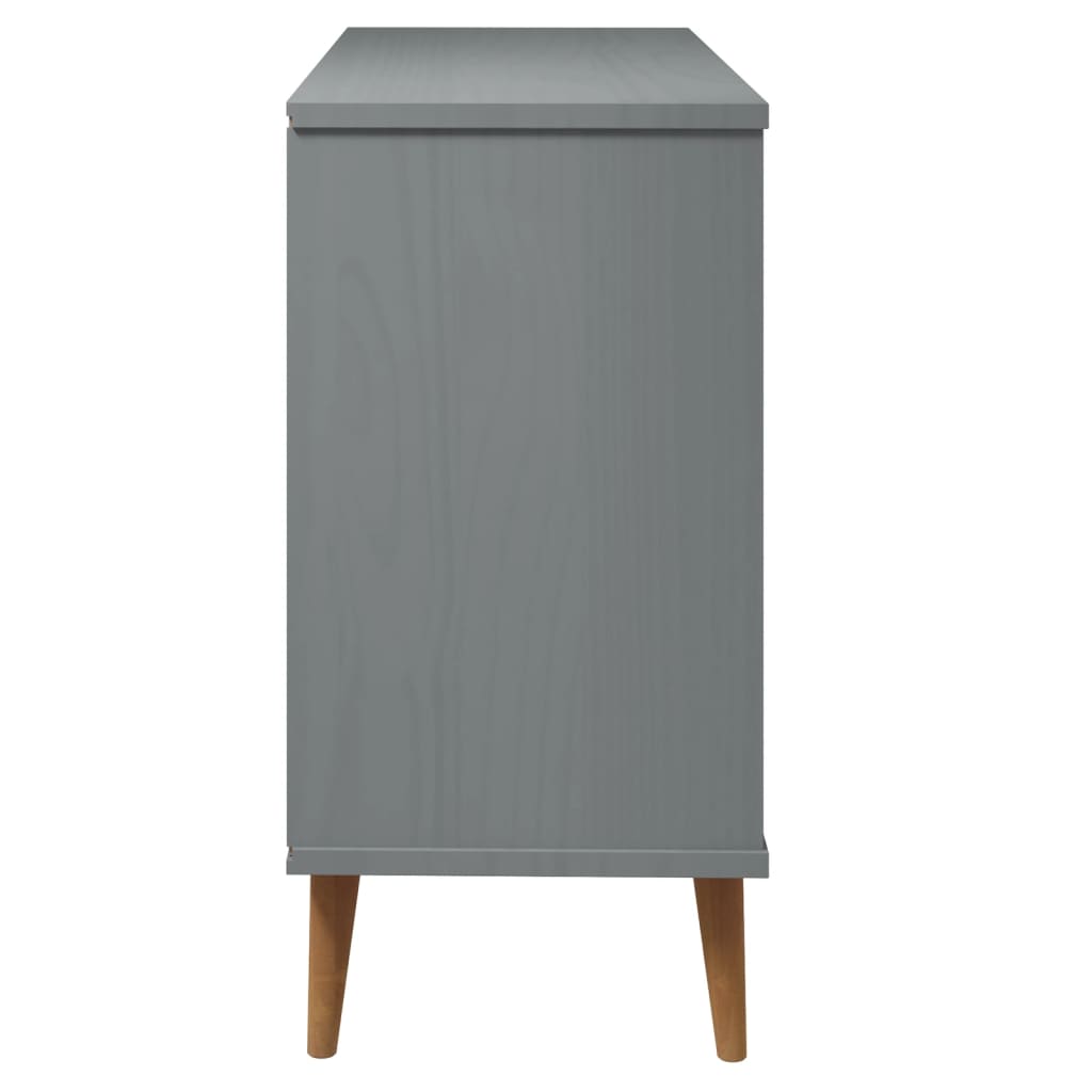 Kommode MOLDE grå 113x40x80 cm heltre furu