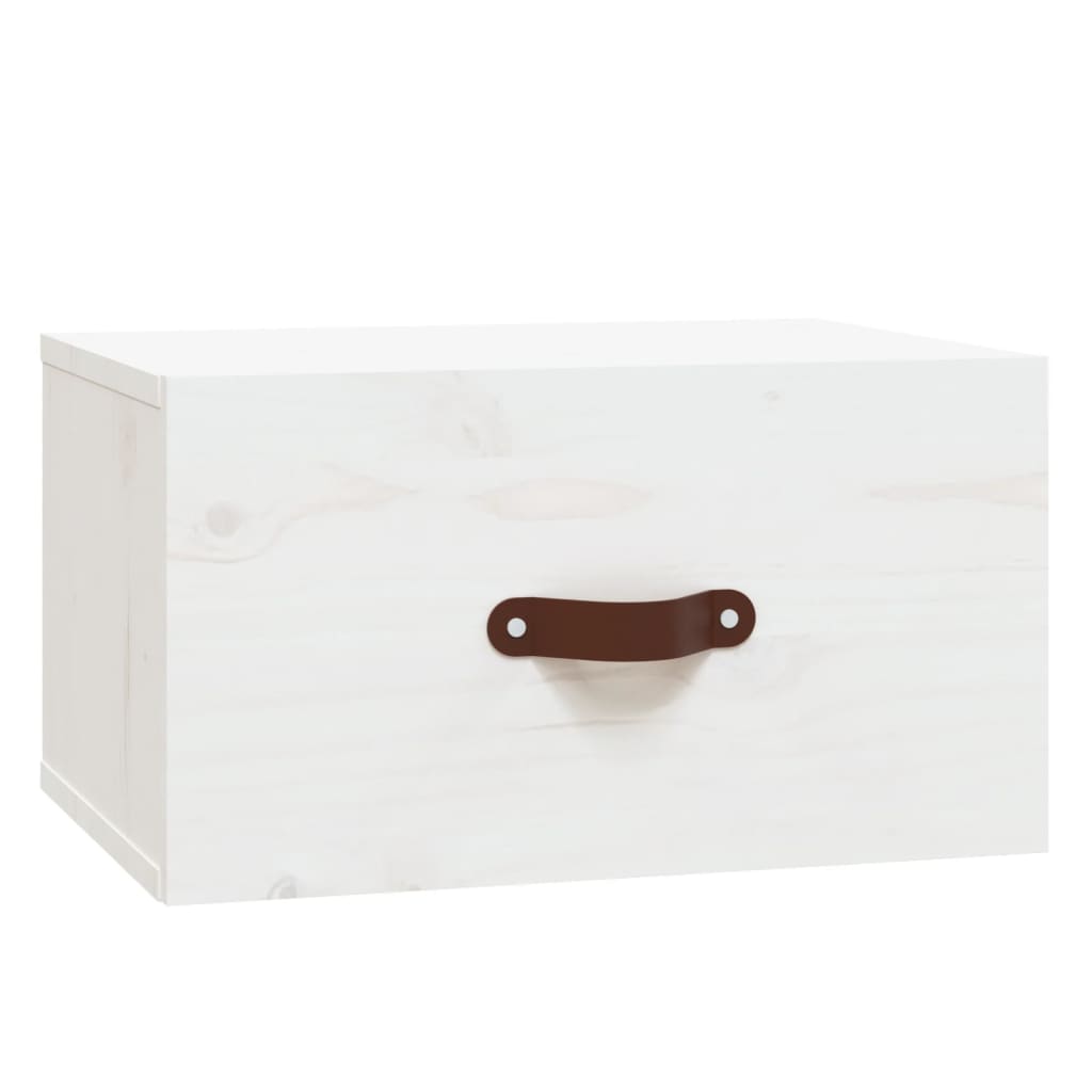 Veggmontert nattbord hvit 40x29,5x22 cm