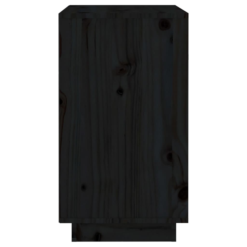 Vinhylle svart 55,5x34x61 cm heltre furu