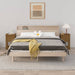 Nattbord 2 stk honningbrun 40x35x61 cm heltre furu