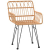 Hagestoler med armlener 2 stk 56x64x80 cm PE rotting