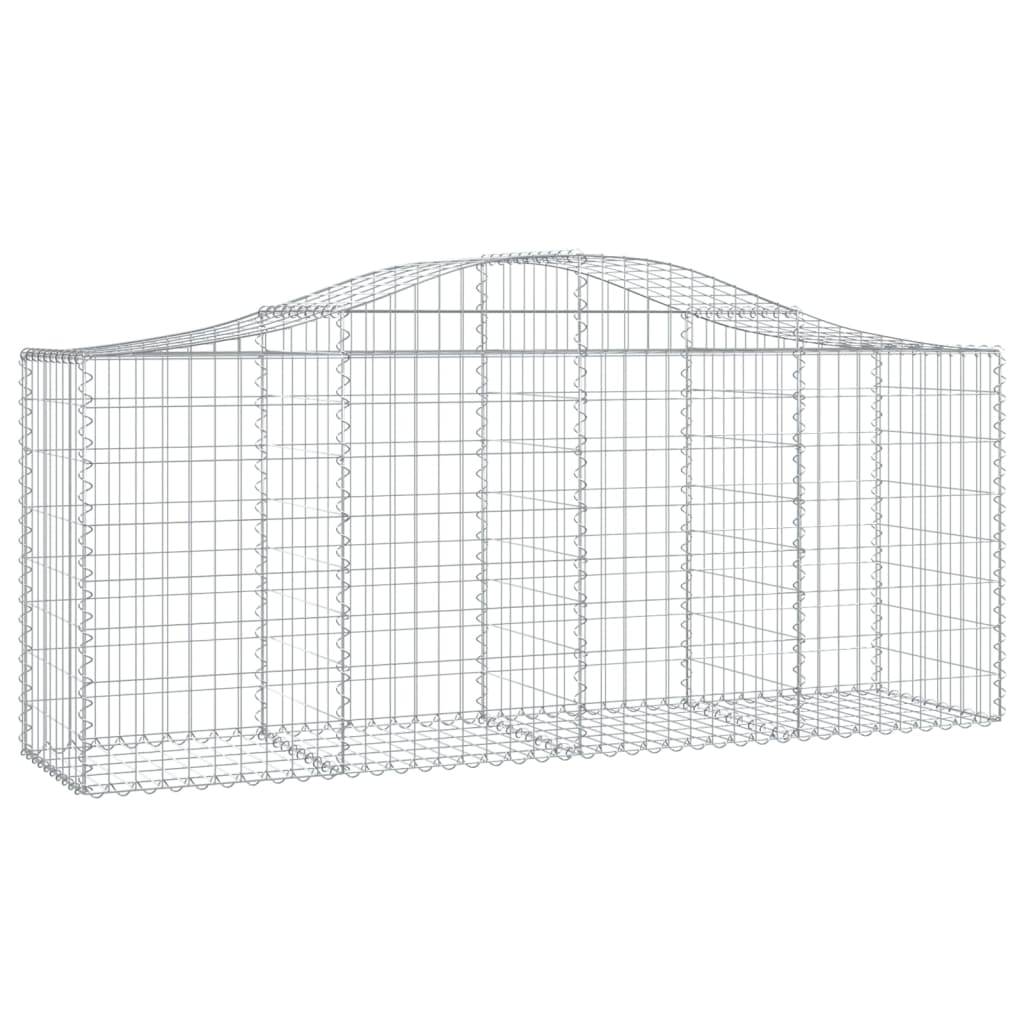 Gabionkurver buede 5 stk 200x50x80/100 cm galvanisert jern
