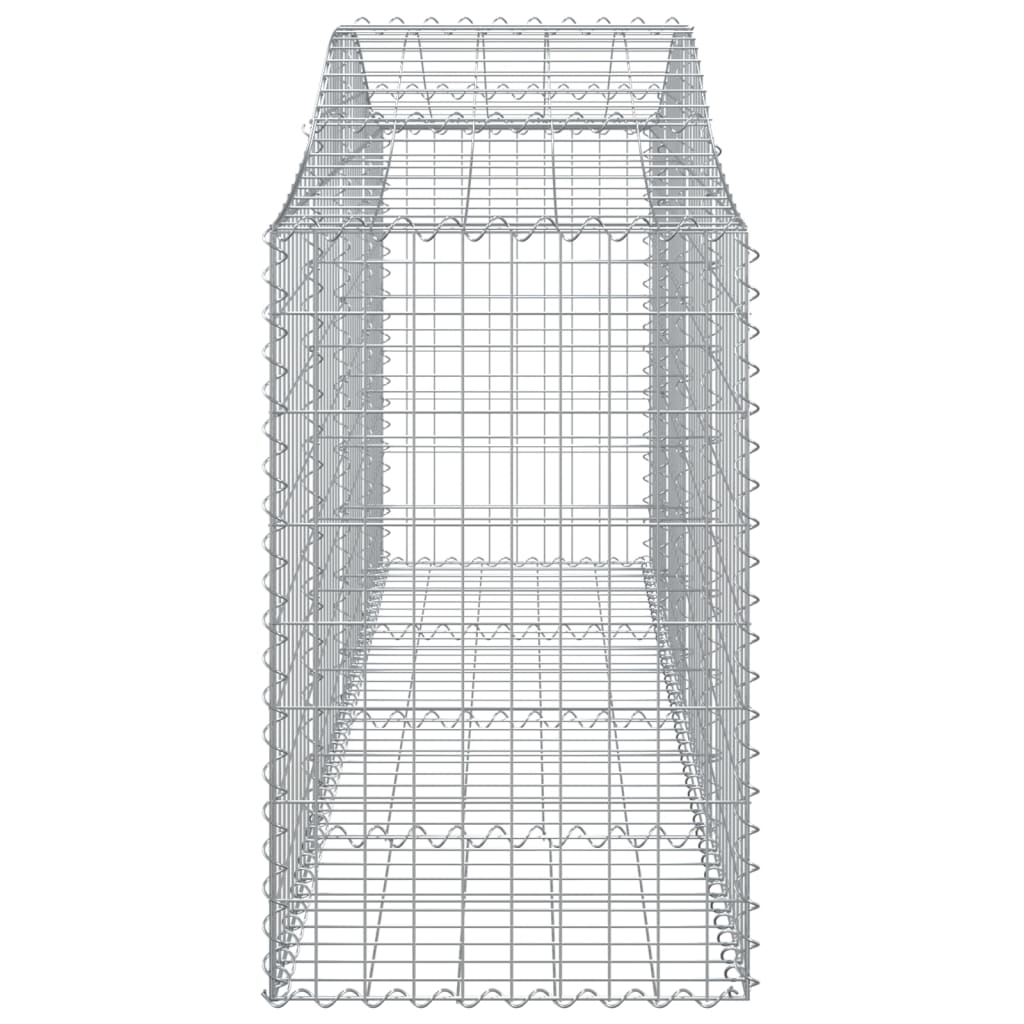 Gabionkurver buede 7 stk 200x50x80/100 cm galvanisert jern