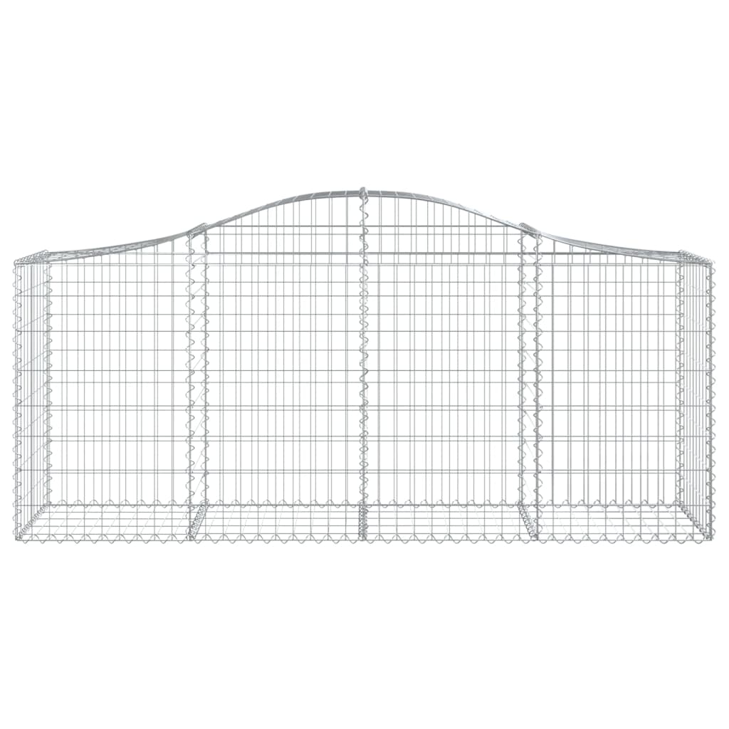 Gabionkurver buede 15 stk 200x50x80/100 cm galvanisert jern