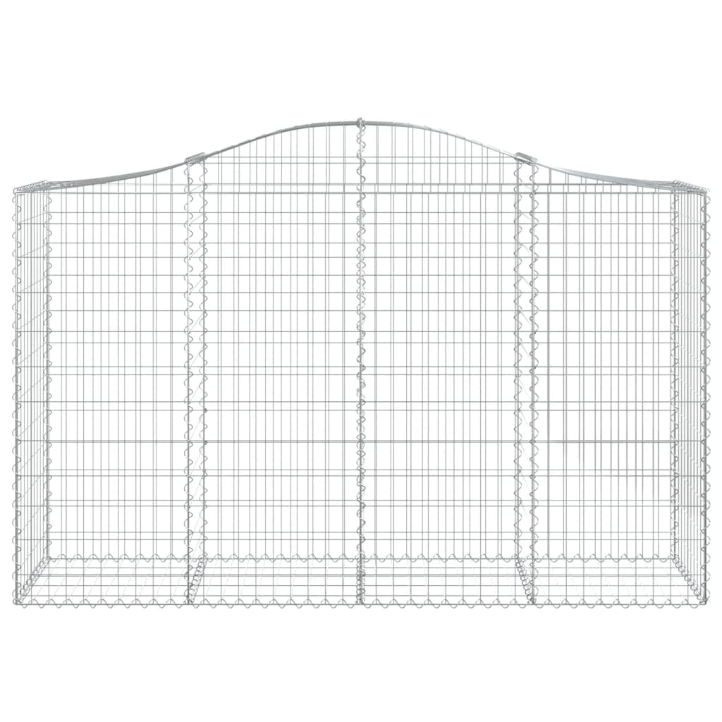 Gabionkurver buede 3 stk 200x50x120/140 cm galvanisert jern